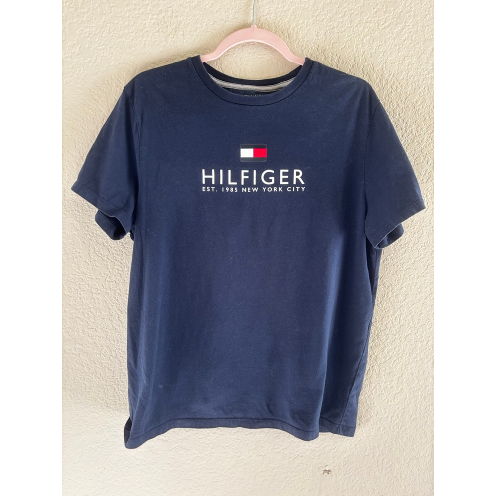 Vintage Tommy Hilfiger Navy Red White Short Sleeve Tee M